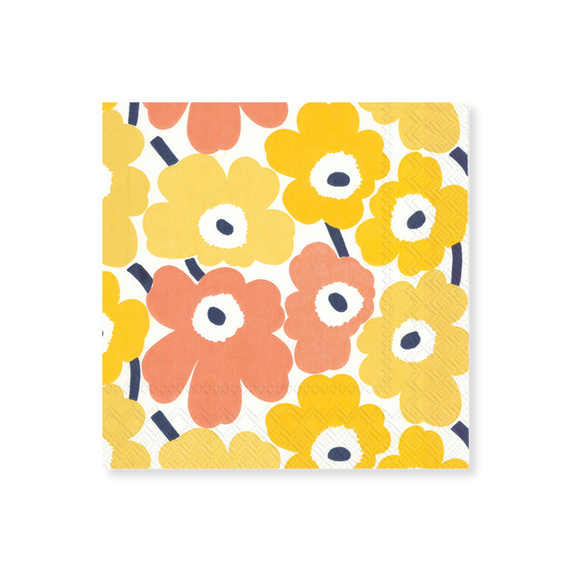 Marimekko Unikko Shades of Yellow Cocktail Napkins (20 pack)