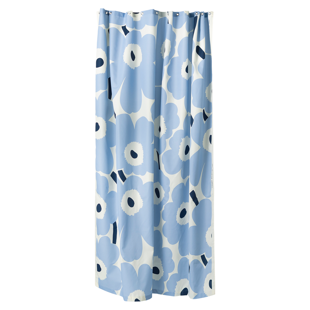 Marimekko Unikko Shower Curtain, off-white/lt.blue/navy – Touch of
