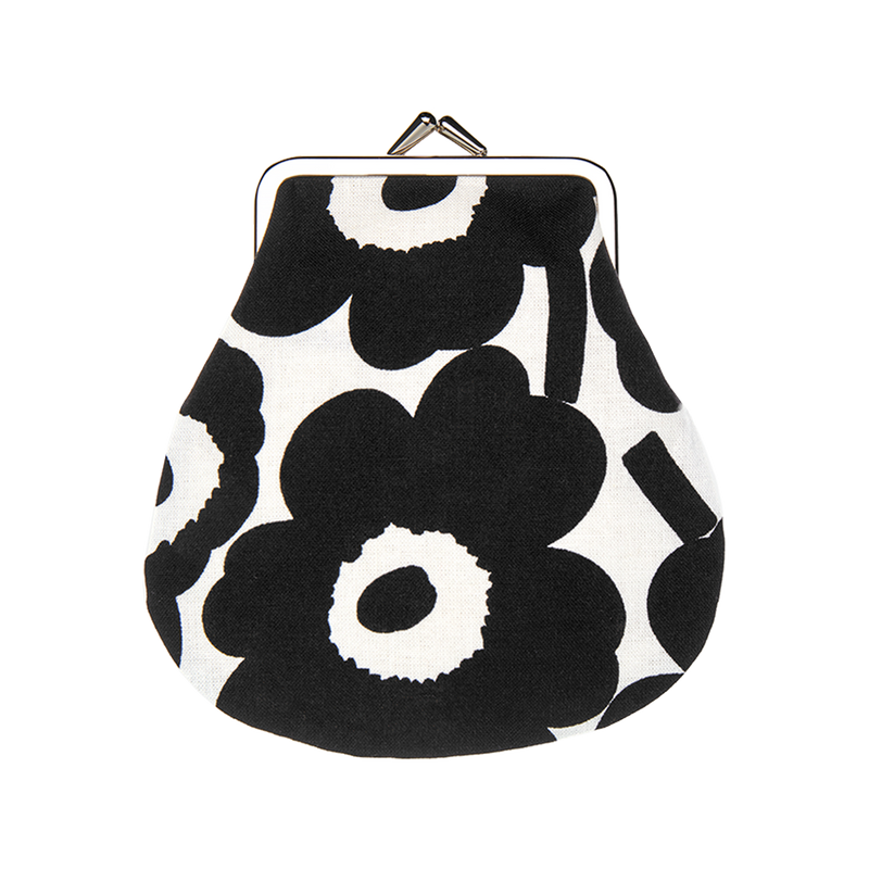 Marimekko Unikko Small Coin Purse, white/black