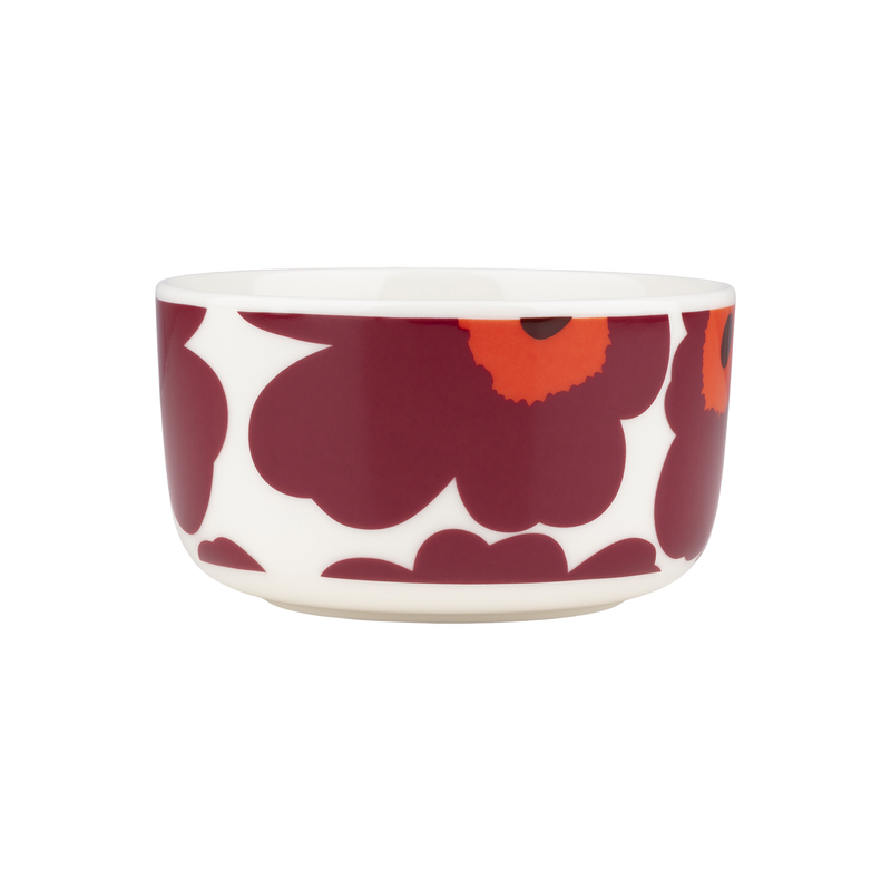Marimekko Unikko Soup / Cereal Bowl, white/burgundy/red