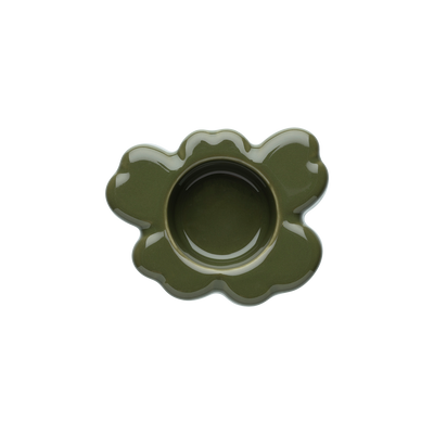 Marimekko Unikko Tealight Holder, harvest green