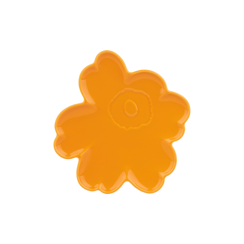 Marimekko Unikko Warm Yellow-Orange Plate - 8"