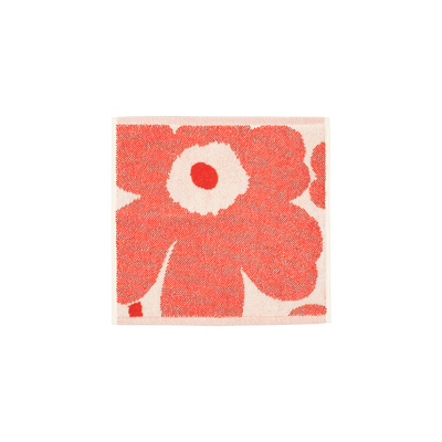Marimekko Unikko Washcloth, off-white/or.red