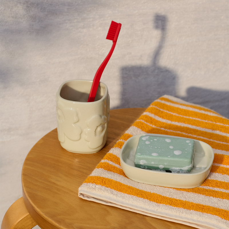Marimekko Unikko stoneware bath organizers