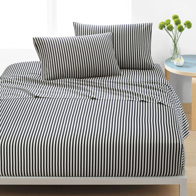 Marimekko Ajo Queen Sheet Set, white/black