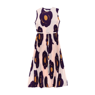 Marimekko Juhlia Tumma Dress, lt.pink/dk.violet/brown