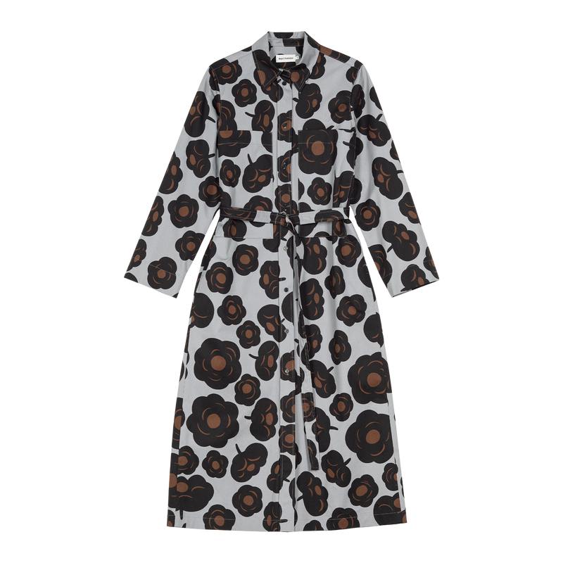 Marimekko Molla Tumma Dress, grey/black/brown