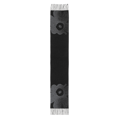 Marimekko Onnekas Unikko Scarf, black/grey