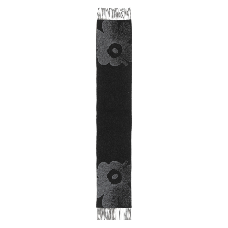 Marimekko Onnekas Unikko Scarf, black/grey