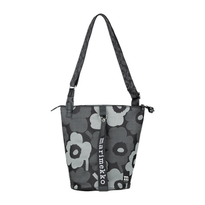 Marimekko Unikko All Day Bucket Shoulder Bag, greydk.greyblack