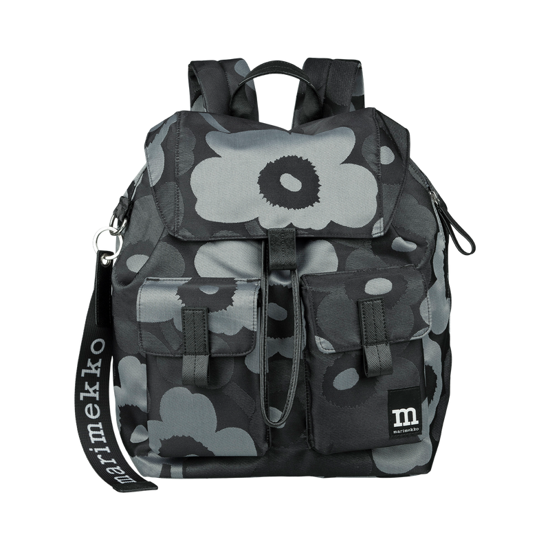 Marimekko Unikko Everything Large Backpack, grey/dk.grey/black