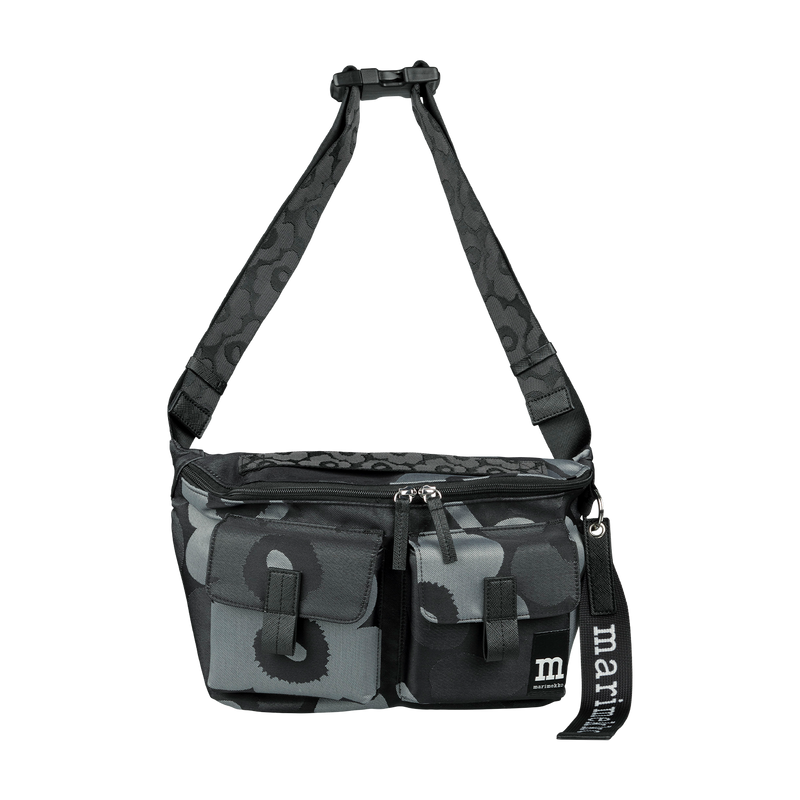 Marimekko Unikko Medium Sling Shoulder Bag, greydk.greyblack