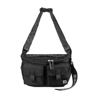 Marimekko Unikko Medium Sling Shoulder Bag, solid black