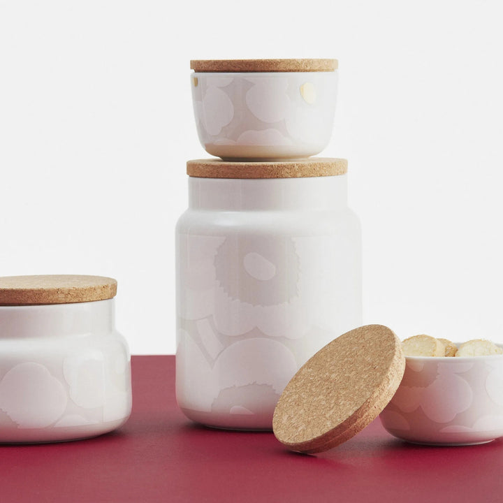 Marimekko Unikko Large Jar, off-white/white – Touch of Finland