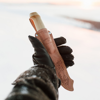 Marttiini Lynx Knife 131 held in hand