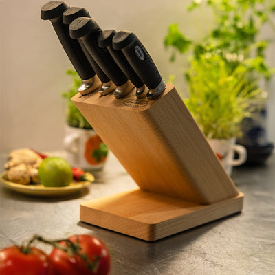 Marttiini CKP Knife Block w/ 5 Knives beach wood