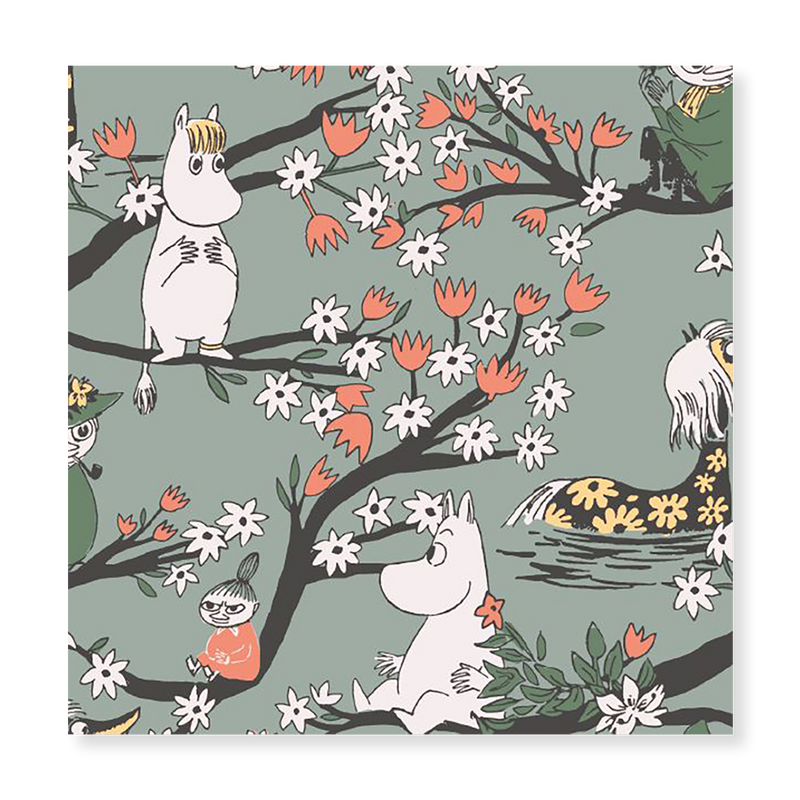 Moomin Falls in Love Green Lunch Napkins (20 pack)