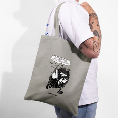 Moomin Stinky Tote Bag grey color
