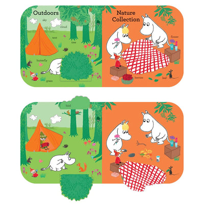 Two children's educational cards featuring cartoon animals and nature-themed illustrations.