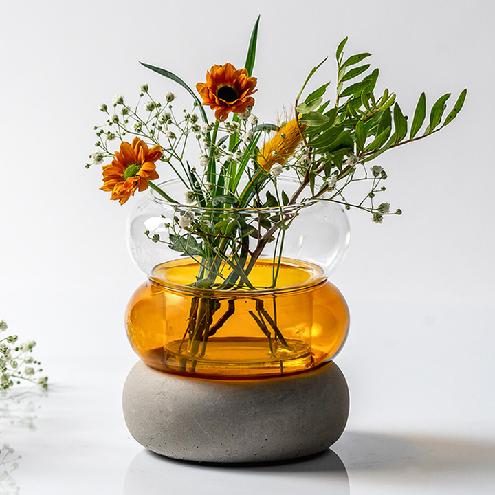 Muurla Bagel Vase/Tealight Holder, amber – Touch of Finland