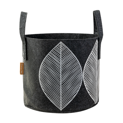 Muurla Leaf Storage Basket, dark gray