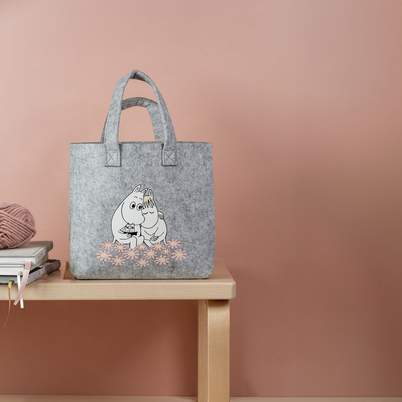 Muurla Moomin Together Tote Bag filled with yarn