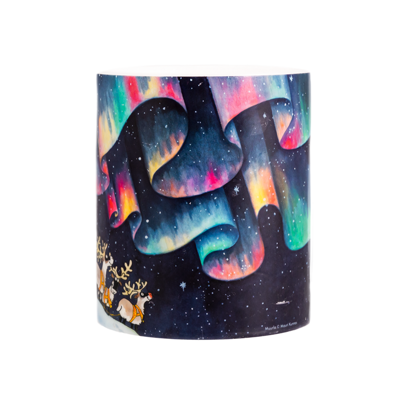 back of Muurla Northern Lights Large Candle