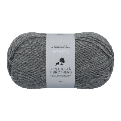 Novita 7 Brothers Wool Yarn, grey