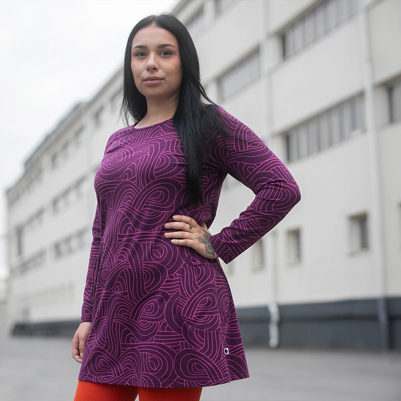 PaaPii Kannel Tunic - Loop, purple lifestyle full