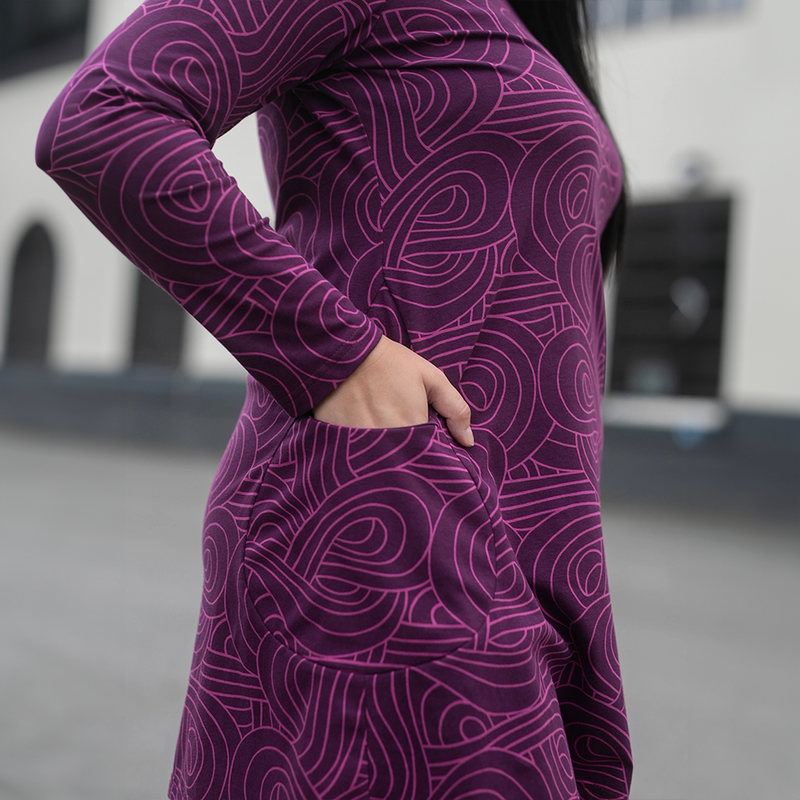 PaaPii Kannel Tunic - Loop, purple lifestyle pocket