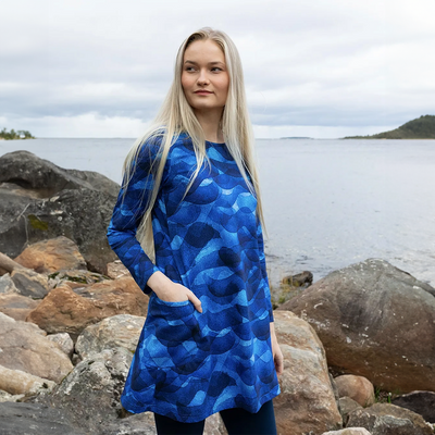 PaaPii Kannel Tunic - Swell, blue lifestyle side