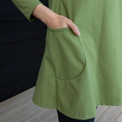 PaaPii Kannel Tunic, green lifestyle pocket