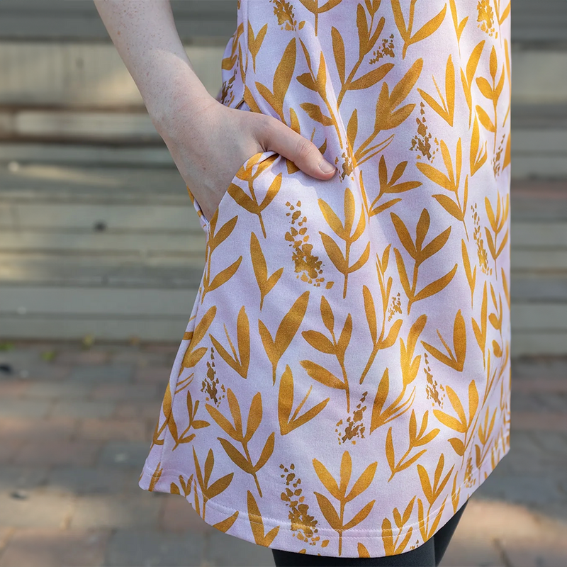 PaaPii Lyyra Tunic - Grasslands, red lifestyle pocket