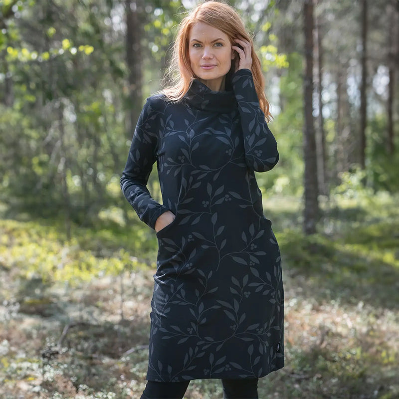 PaaPii Routa Dress with foliage pattern