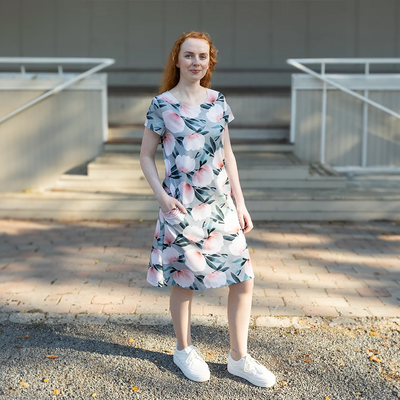 PaaPii Sointu Dress- Harmony, grey lifestyle full