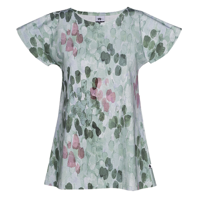 Floral patterned shirt on a white background
