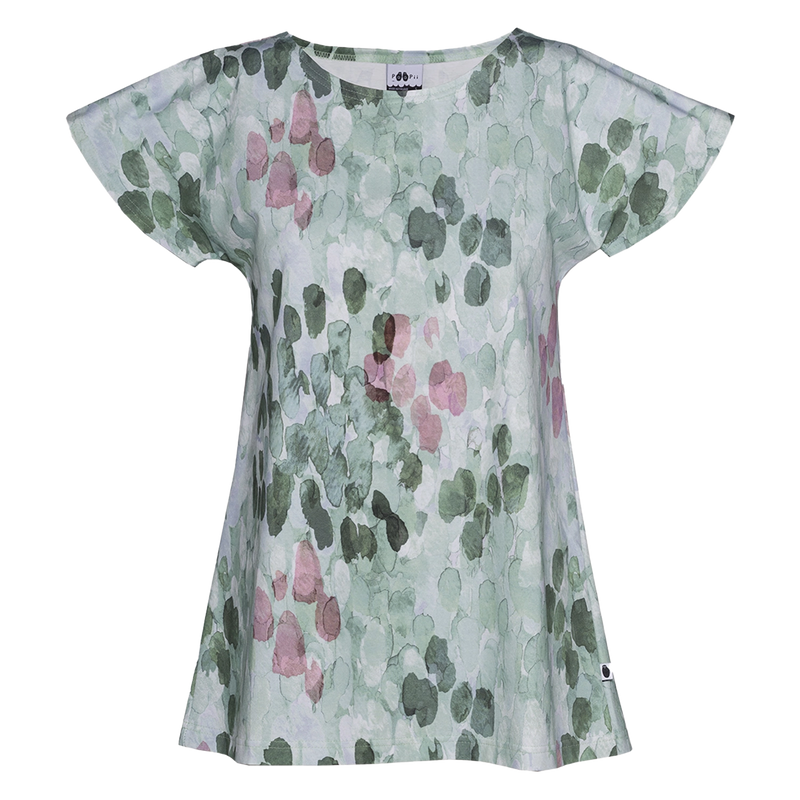 Floral patterned shirt on a white background