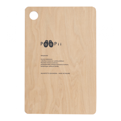 back of Paapii Blueberry Birch Cutting Board