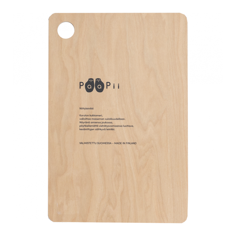 back of Paapii Blueberry Birch Cutting Board