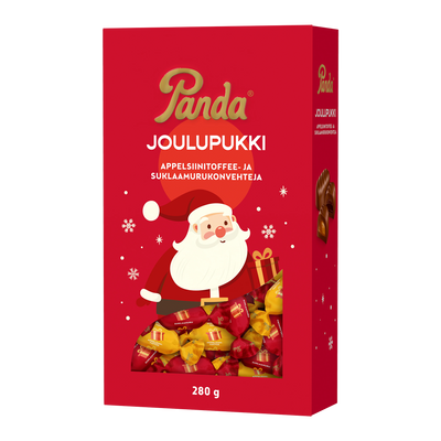 Panda Joulupukki Orange Toffee & Crispy Truffle Milk Chocolates Box (280g)