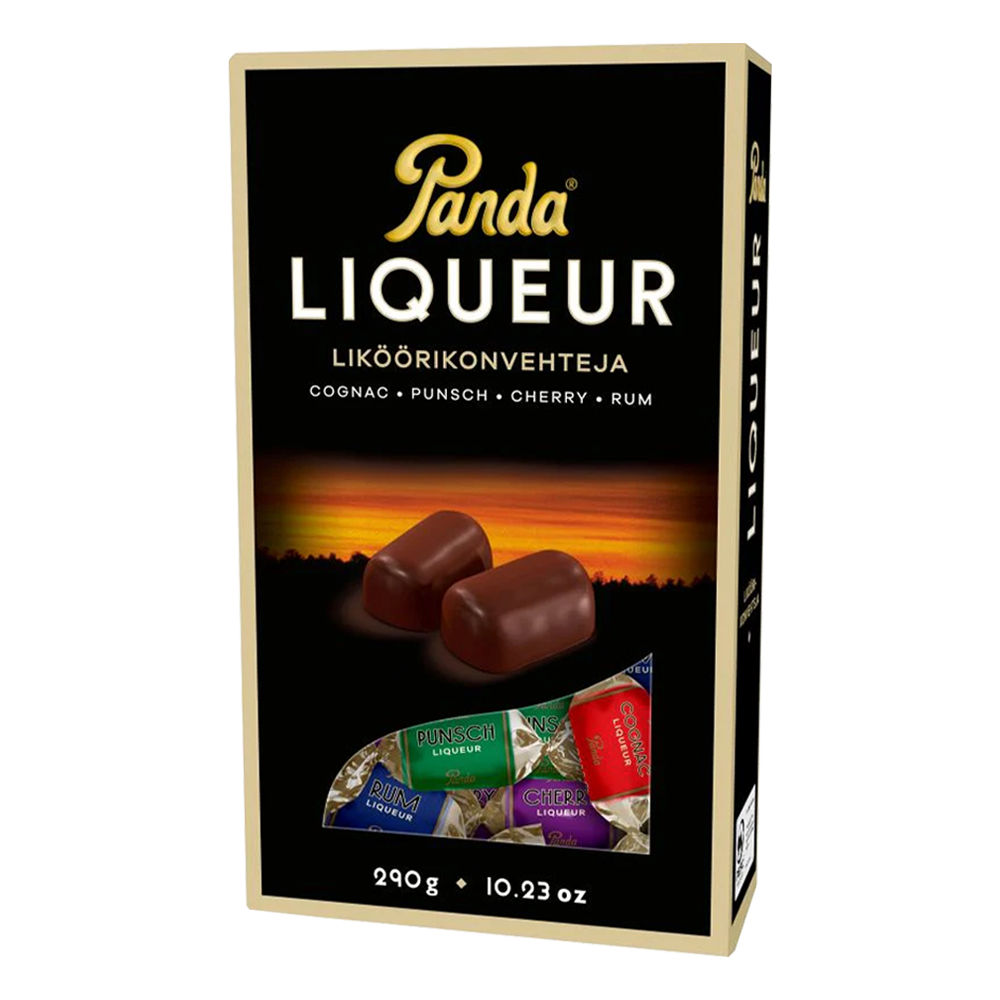 Panda Liquor Mix Dark Chocolates Box (290g) Touch of Finland