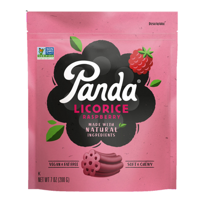 Panda Natural Raspberry Licorice Bag