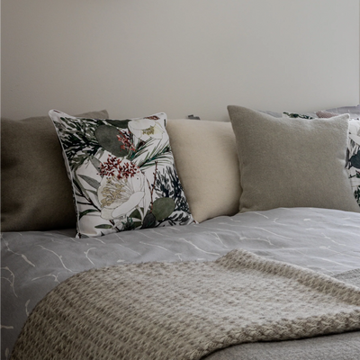 Pentik Aro Wool Blanket on bed
