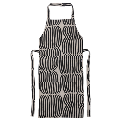 Pentik Black / Linen Vilja Apron