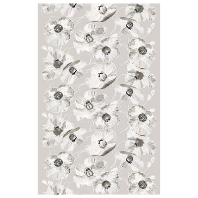 Floral pattern with white flowers on a gray background