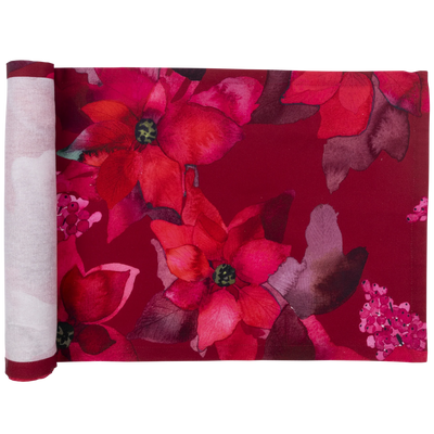 Pentik Joulutähti Red Coated Cotton Table Runner