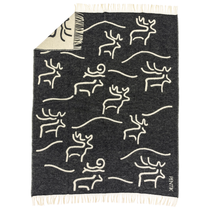 BABY WOOL BLANKET STOLE ブラック Blanket Stole – La Garçonne