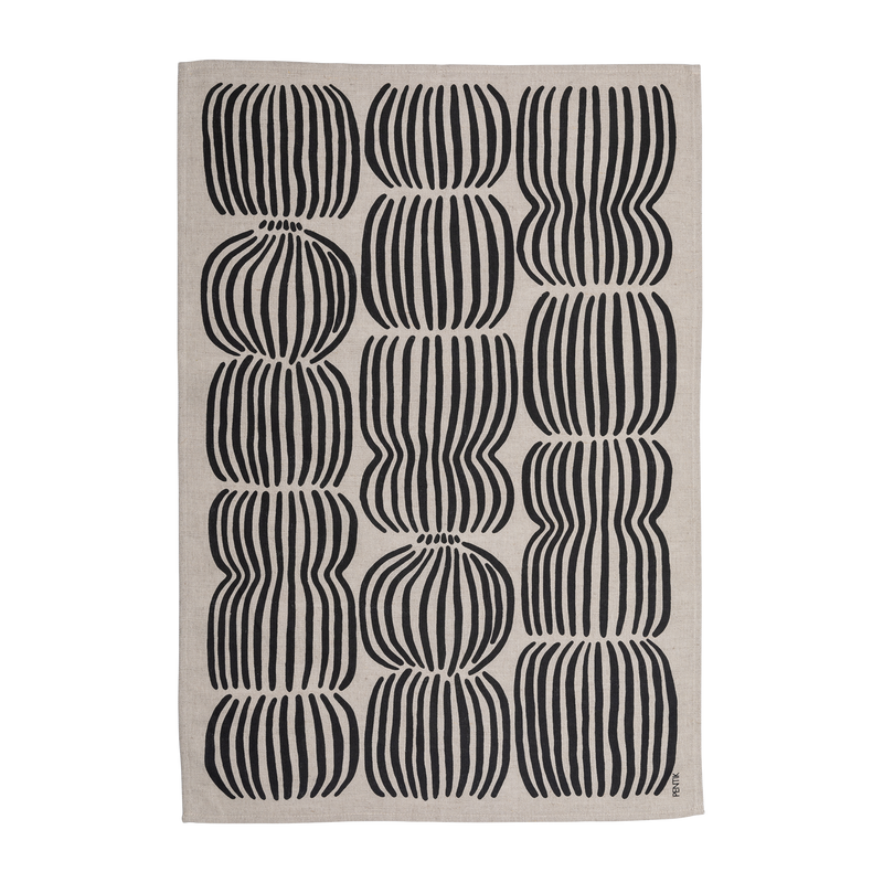 Pentik Vilja Black Kitchen Towel