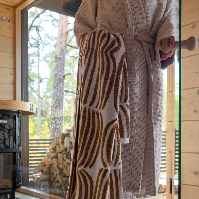 Pentik Vilja Brown / White sauna Towel