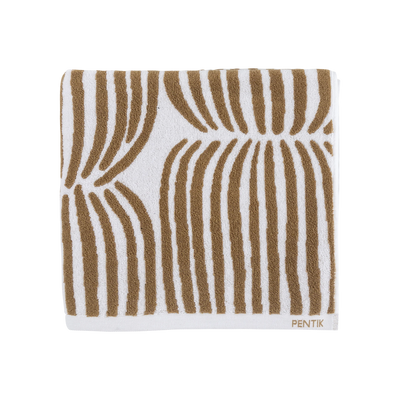 Pentik Vilja Brown / White Bath Towel